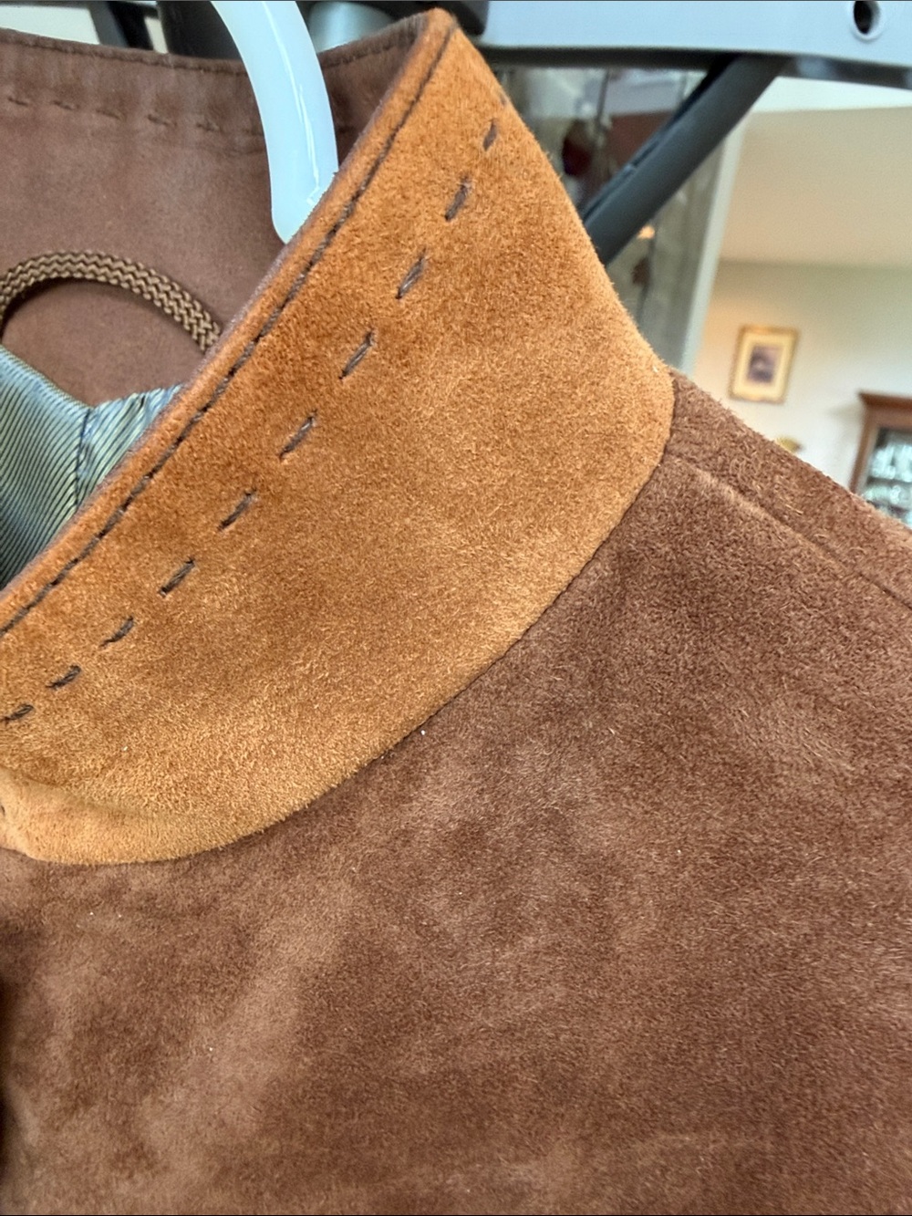 Schneiders Salzburg Trachten-style Brown 100% Goat Skin Suede Women's Jacket sz8 - Picture 10 of 15
